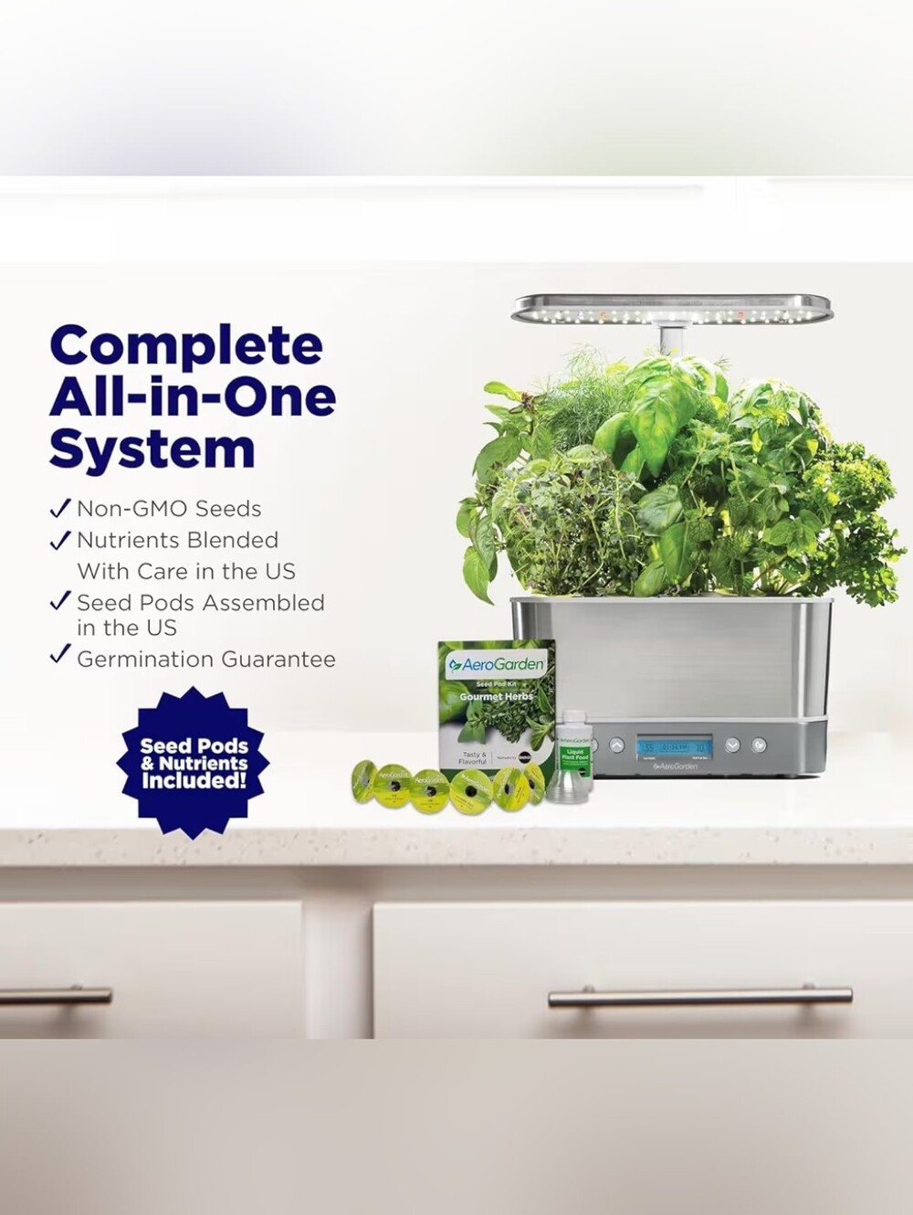 NIB AeroGarden Harvest Elite Indoor Garden Hydroponic System with LED Grow Light - Picture 7 of 11